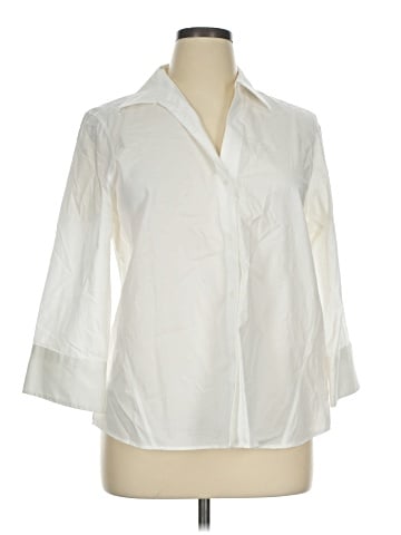 Foxcroft 3/4 Sleeve Button-Down Shirt (view 1)