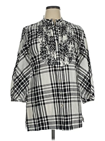 PaperWhite 3/4 Sleeve Blouse (view 1)