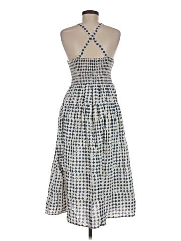 Madewell Halter Tiered Midi Dress in Shibori Print (view 2)