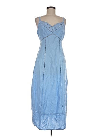 Madewell Sweetheart Midi Dress in Linen-Cotton Blend (view 1)