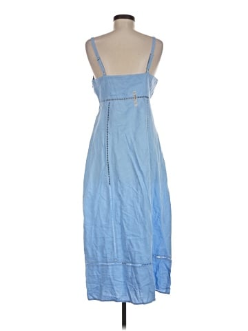 Madewell Sweetheart Midi Dress in Linen-Cotton Blend (view 2)