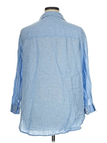Sigrid Olsen 3/4 Sleeve Button-Down Shirt (view 2)