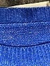Unbranded 100% Polyester Solid Blue Pullover Sweater Size L - photo 7