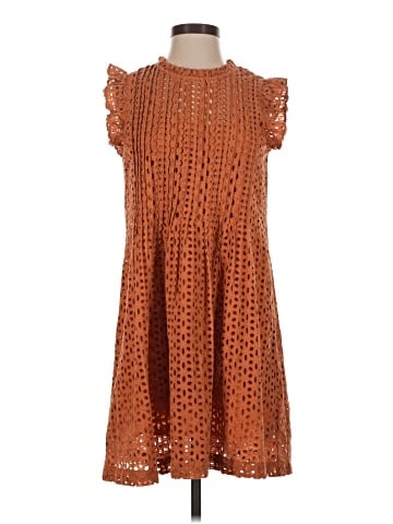 Madewell Eyelet Ruffle-Sleeve Pintuck Mini Dress (view 1)