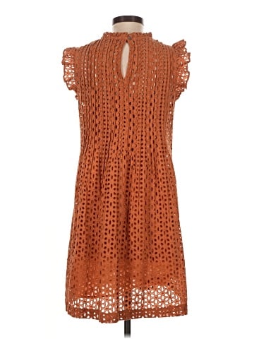 Madewell Eyelet Ruffle-Sleeve Pintuck Mini Dress (view 2)