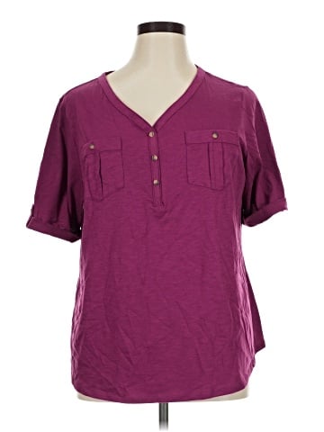 Croft & Barrow Short Sleeve Blouse (view 1)