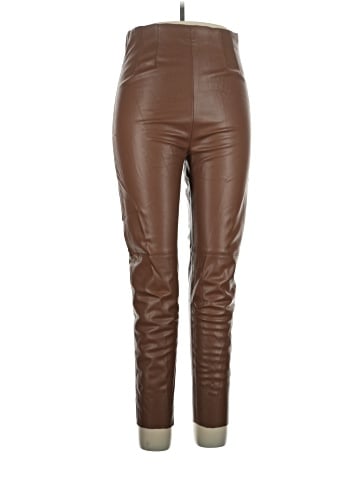 Zara Faux Leather Pants (view 1)