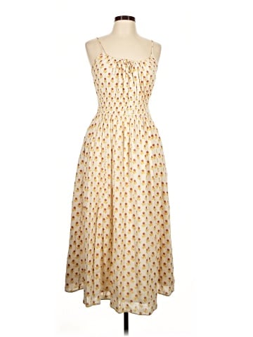 Madewell Sophia Cami Midi Dress in Wild Calendula Block-Print (view 1)