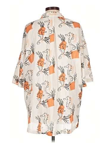 Madewell Cover-Up Camp Shirt in Seahorse Sketch (view 2)