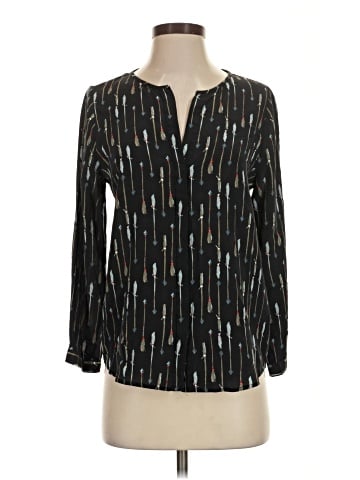 Joie Long Sleeve Silk Top (view 1)
