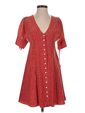 Madewell Silk Button-Front Mini Dress in Park Picnic (view 1)