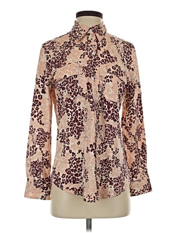 Equipment Long Sleeve Silk Top (view 1)