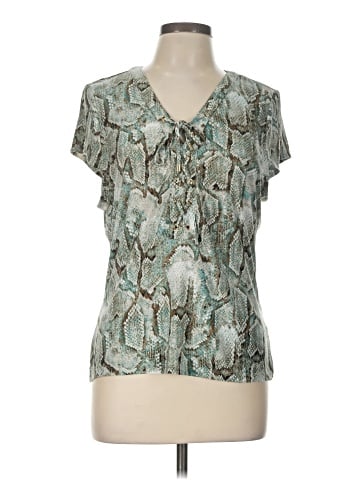 INC International Concepts Short Sleeve Blouse (view 2)