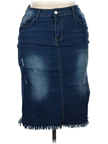 Unbranded Denim Skirt (view 1)