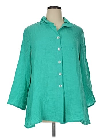 Yushi 3/4 Sleeve Button-Down Shirt (view 1)