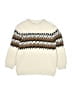 Zara Chevron-herringbone Ivory Pullover Sweater Size 7 - photo 1