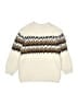 Zara Chevron-herringbone Ivory Pullover Sweater Size 7 - photo 2