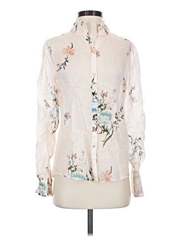 Joie Long Sleeve Silk Top (view 1)