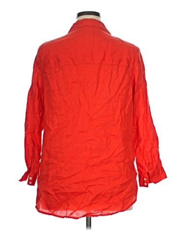 Sigrid Olsen 3/4 Sleeve Button-Down Shirt (view 2)