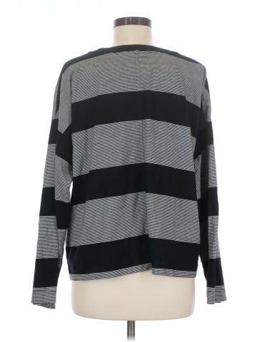 Madewell Oversized Crewneck Long-Sleeve Tee in Stripe (view 2)