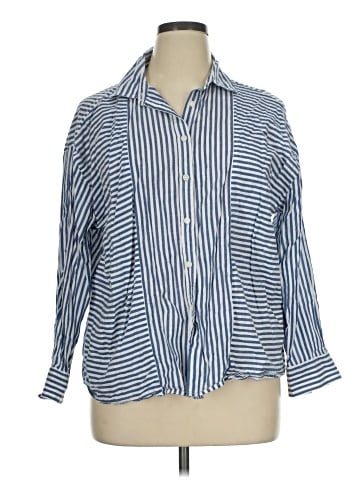 Elizabeth and James 3/4 Sleeve Button-Down Shirt (view 1)