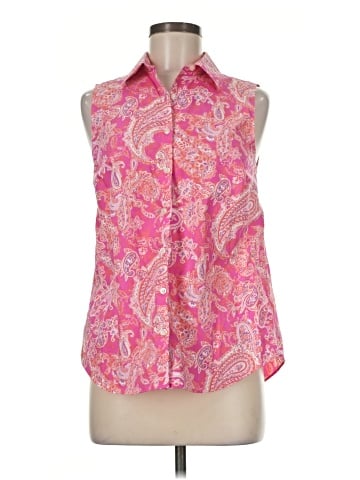 Lands' End Sleeveless Button-Down Shirt (view 1)