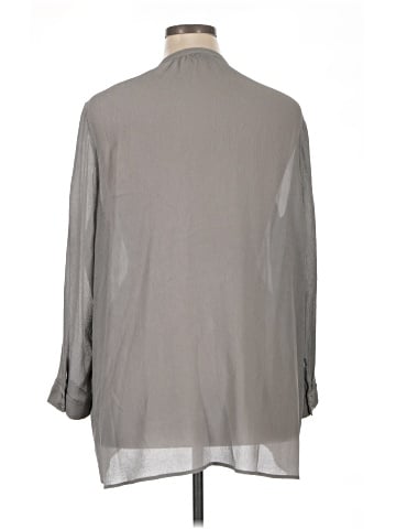 Eileen Fisher Long Sleeve Silk Top (view 2)