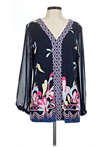 JM Collection Long Sleeve Blouse (view 1)