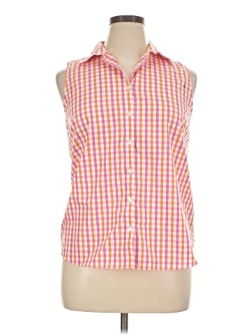 Lands' End Sleeveless Button-Down Shirt (view 1)