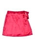 Aqua Solid Red Skirt Size 10 - photo 1