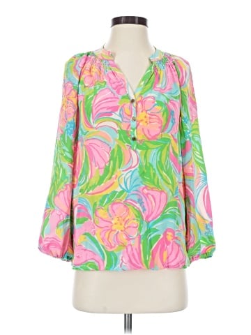 Lilly Pulitzer 3/4 Sleeve Silk Top (view 1)