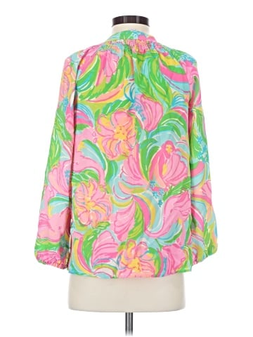 Lilly Pulitzer 3/4 Sleeve Silk Top (view 2)