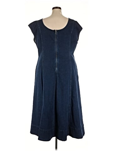 Madewell Denim Seamed Scoopneck Midi Dress (view 2)