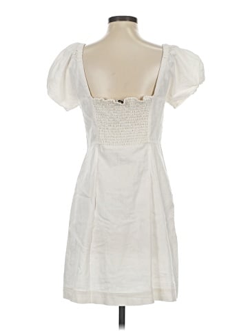 Madewell Linen-Cotton Puff-Sleeve Mini Dress (view 2)