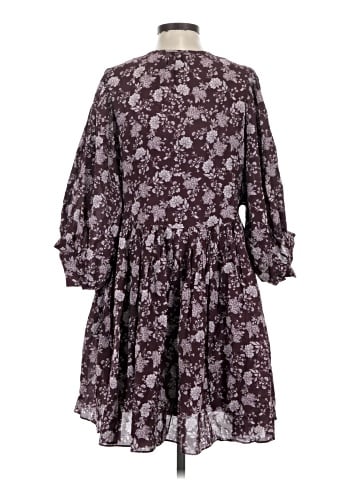 Madewell Splitneck Puff-Sleeve Dress in Floral (view 2)