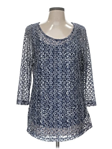 JM Collection 3/4 Sleeve Top (view 1)