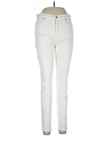 Madewell 9" Mid-Rise Skinny Jeans in Pure White (view 1)