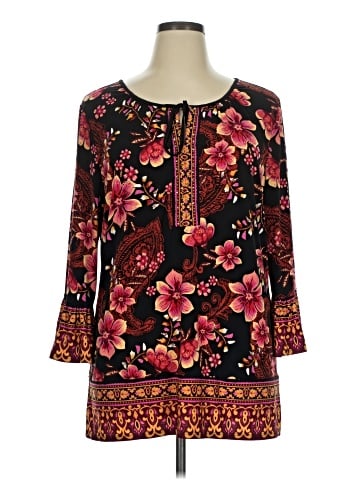 JM Collection 3/4 Sleeve Blouse (view 1)
