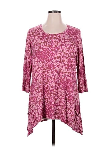 LOGO by Lori Goldstein 3/4 Sleeve Blouse (view 1)