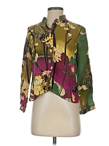 Citron Santa Monica Collection 3/4 Sleeve Silk Top (view 1)