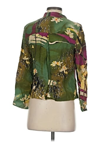 Citron Santa Monica Collection 3/4 Sleeve Silk Top (view 2)
