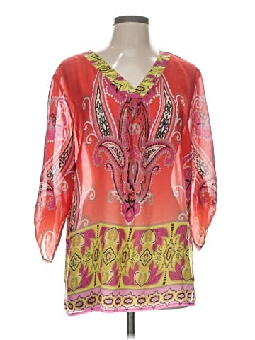 Tribal 3/4 Sleeve Blouse (view 1)