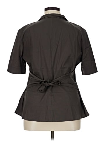 Lafayette 148 New York Short Sleeve Blouse (view 2)