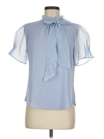 Anne Klein Short Sleeve Blouse (view 1)