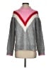 THML Chevron-herringbone Gray Pullover Sweater Size S - photo 1