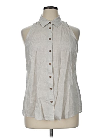 Boston Proper Sleeveless Button-Down Shirt (view 1)