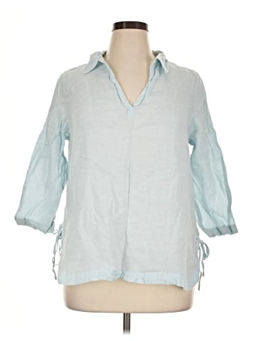 Isaac Mizrahi 3/4 Sleeve Button-Down Shirt (view 1)