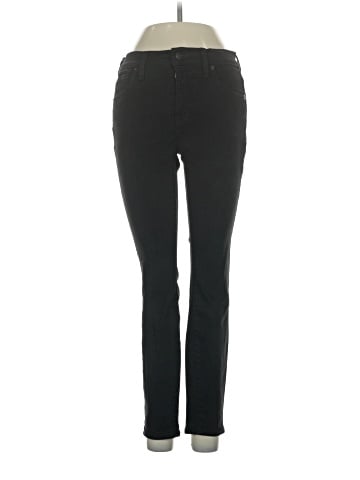 Madewell Petite 9" Mid-Rise Skinny Jeans in ISKO Stay Black&trade; (view 1)