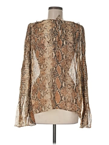 Diane von Furstenberg Long Sleeve Silk Top (view 1)
