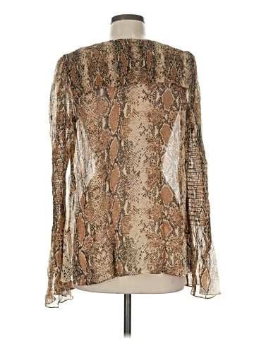 Diane von Furstenberg Long Sleeve Silk Top (view 2)